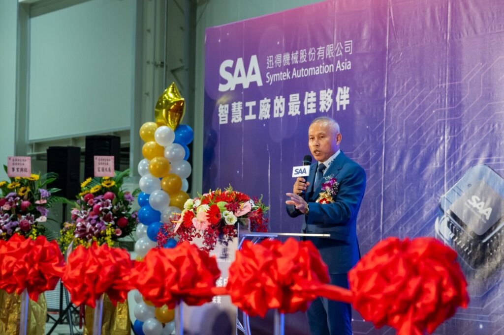 迅得機械董事長王年清先生致詞。（圖/迅得機械提供）