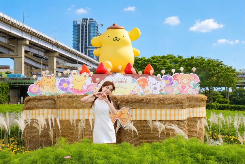 《圖說》布丁狗陪伴大家漫舞花間-「花間甜夢.幸福層疊」。〈高灘處提供〉